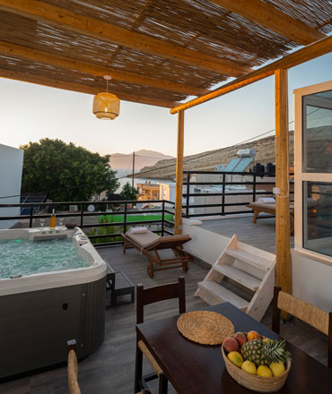 Terrace with Sea view- House in Matala, Akti homes