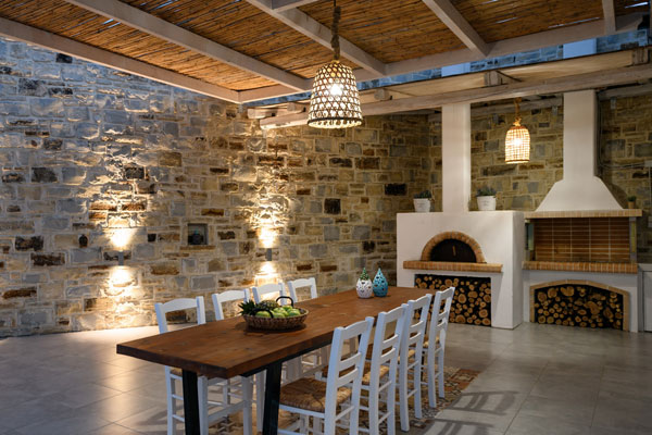 BBQ Area - Villa Eyrycleia, Akti homes