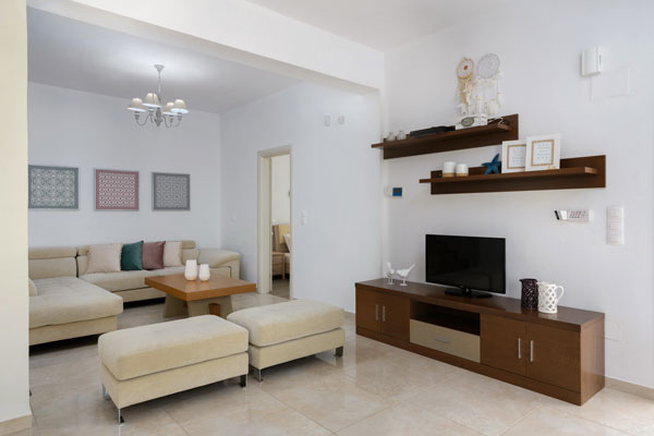 Living Room - Villa Eyrycleia, Akti homes